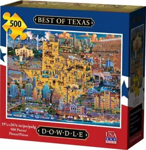 Dowdle Folk Art Jigsaw Puzzle;  Best of Texas;  500 pieces - Picture 1 of 2