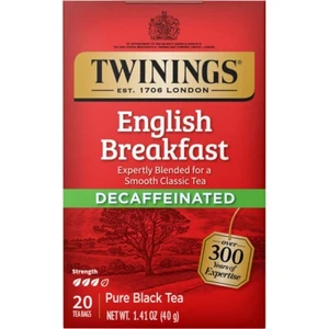 Twinings Decaffeinated English Breakfast Black Tea - 20 tea bags (Pack of 3) - Picture 1 of 5