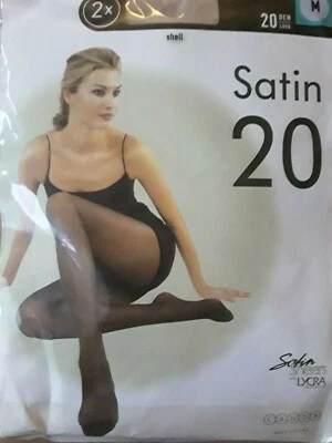 2 St. C&A Canda Glanzstrumpfhose Größe M40/42 Satin 20den Shell satin sheers - Bild 1 von 4