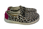 Hey Dude Wendy Y3 L4 Cheetah Pink Youth Kids Slip On Walking Shoes Youth