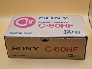 Sony C-60 HF 12er Pack High Fidelity Leere Audiokassette Band (versiegelt) NEU - Bild 1 von 3