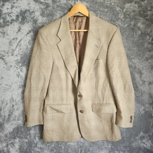 Burberry London Sport Coat Mens 42 Houndstooth Tweed Blazer Jacket Two Button - Picture 1 of 9