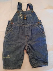 Vintage Oshkosh B Gosh Blumen Overall Größe 3/6 Monate 90er Baby Top Zustand - Bild 1 von 7