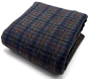 Multicolour Wool Fabric Check Remnant Wool Cushions Patchwork 3.50m x 75cm 300g - Picture 1 of 6