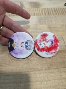 Specchio cromato tascabile compatto vintage Disney Princess Ariel & Ursula nostalgico usato - Foto 1 di 10
