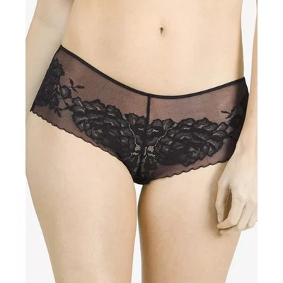 Natori Women's Large Black Flora Sheer Lace Brief Panties Sexy Lingerie G31-18 - Image 1 of 4
