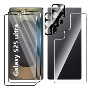 Galaxy S25 Ultra Displayschutzfolie Set, 9H Härte Hartglas (2+2+1 Stück) - Bild 1 von 1