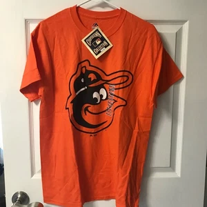 T-shirt homme ORANGE marque Majestic Baltimore Orioles - Neuf avec étiquette MEDIUM - Photo 1/4