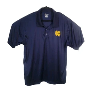 Champion 2XL Notre Dame Blue/Gold Polo w/ Split Hem - Picture 1 of 4