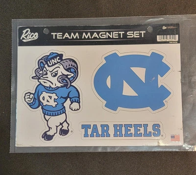 Rico Industries NCAA North Carolina Tar Heels Die Cut Team Magnet Set Sheet 3 Pc - Image 1 of 4