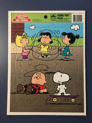 Vintage Golden Frame Tray Puzzle Snoopy and Friends Charlie Brown Peanuts - Image 1 of 2