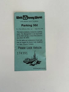 Vintage 1977 Walt Disney World Parkausweis 50 Cent! AS IS - Bild 1 von 2
