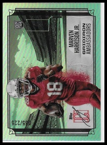 2024 Topps Signature #GA-5 Marvin Harrison Jr. Gridiron Ambassadors Teal #/225 - Bild 1 von 2