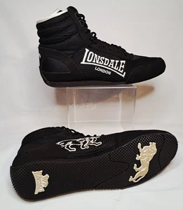 Botas Medianas de Boxeo Lonsdale Contender Negras Blancas para Hombres Reino Unido 9 EE. UU. 10  - Imagen 1 de 11