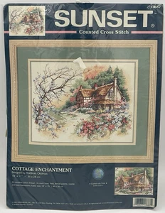 Sunset Cottage Enchantment Counted Cross Stitch Kit 13687 NEW Fast Free Shipping - Picture 1 of 4