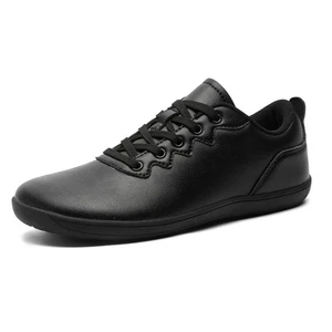 Men Barefoot Walking Shoes Wide Toe Box Zero Drop Artificial Leather Sneakers - Afbeelding 1 van 29