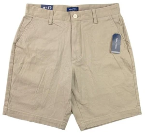 Bermudas para Hombres Nautica 30 Calce Clásico Frente Plano Cremallera Mosca Caqui $59 - Imagen 1 de 5
