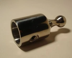 EYE END BALL Bimini Boat Hardware Stainless Steel Fittings Top Cap 7/8" New - Foto 1 di 1