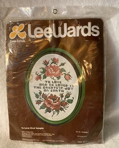 LeeWards~ To Love Oval Sampler~ Cross Stitch Kit 14-63090 Frame - Picture 1 of 2