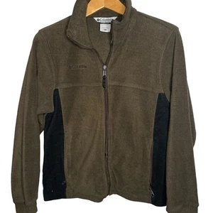 Columbia Kids Jacket Full Zip Boys Fleece Olive Cabincore Size 14/16 - Picture 1 of 6