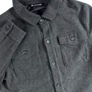Travis Mathew Shacket Men's Small Gray Flap Pockets Lined Golf Jacket Flannel - Picture 1 of 11