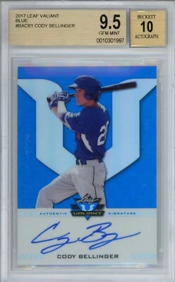 2017 Leaf Valiant Blue #BACB1 Cody Bellinger /35 BGS 9.5 Auto 10 Rookie RC  - Image 1 of 2