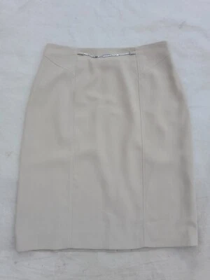 Falda Burberrys Vintage Para Mujer 30 en Crema A Medida EU 44 Hecha en España Foto 1 de 4