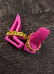 Sandalias de repuesto Monster High Gloom Beach Clawdeen Wolf oro rosa - Imagen 1 de 5