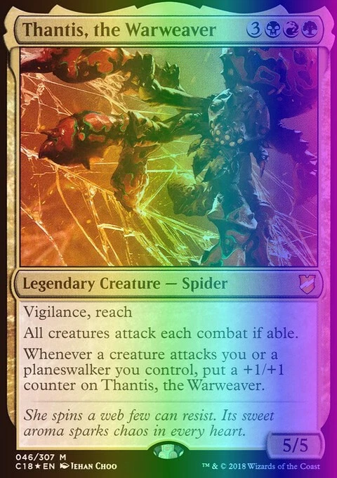 MTG Magic the Gathering Thantis, the Warweaver (46/358) Commander 2018 NM FOIL - Image 1 of 1