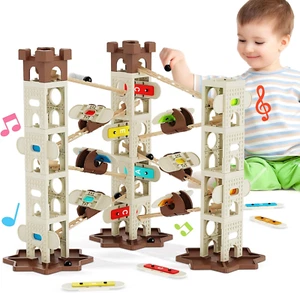 Marble Runs for Kids 6-8 with Music Pillars, STEM Toys with Marble Runs Music, E - Picture 1 of 12