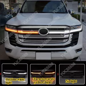 Se adapta a Toyota Land Cruiser LC300 2022-2024 blanco + amarillo LED rejilla luminosa - Imagen 1 de 13