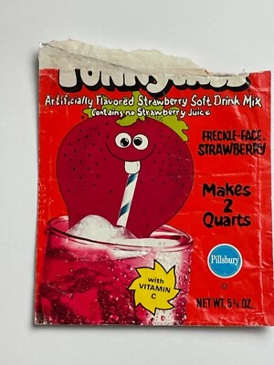 Freckle Face Strawberry 1974 Funny Face paquete de mezcla de bebidas Pillsbury Foto 1 de 2