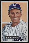 1951 Bowman #219 Gene Woodling NY Yankees Nice!