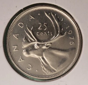 1976 Canada Twenty Five Cents - Proof Like (PL) Uncirculated From Set  🇨🇦🇨🇦 - Picture 1 of 3