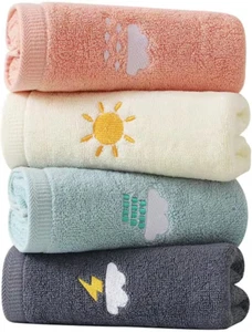 Bathroom Hand Towels Set of 4, Hand Towel Soft Cotton Towel Highly Absorbent Han - Picture 1 of 12