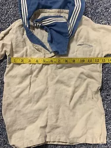 Antik entzückendes Kinder Seemann/Marineblau Top Vintage - Bild 1 von 17