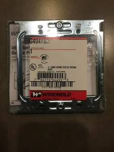 NEU WIREMOLD G4047BH 2GANG GRAUE OBERFLÄCHE METALL LAUFBAHN PLATTE - Bild 1 von 2