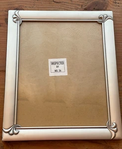 Lawrence Silver Tone Ornate Metal Picture Frame ~ Easel Free-Standing ~ 8" x 10" - Picture 1 of 5