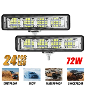 2PCS 72W LED Work Light Bar Flood Spot Combo Car Driving Lamp Offroad Tractor - Bild 1 von 10