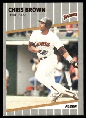 1989 Fleer #301 Chris Brown - San Diego Padres - Image 1 of 2