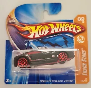 Hot Wheels 2005 CHRYSLER FIREPOWER CONCEPT #109 Track Stars 9/12 Black Red Wheel - Picture 1 of 6