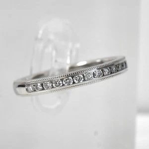 14K White Gold BENCHMARK Diamond Band 3.4G SZ 8.25 - Picture 1 of 7