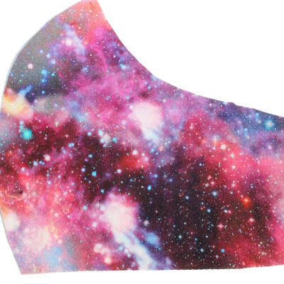  Face Mask red pink blue galaxy heavens celestial stars aurora filter Med Adult - Image 1 of 3