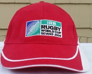 Rugby World Cup Sevens 2009 Strapback Mütze Cap Dubai Gilbert rot/weiß iRB - Bild 1 von 11