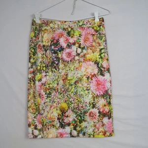 Veronika Maine Womens Pencil Skirt 8(AU) or 28W Multi Knee Length Floral Summer - Picture 1 of 8