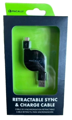 Macally MicroUSB to USB Retractable Sync & Charge Cable - Image 1 of 2