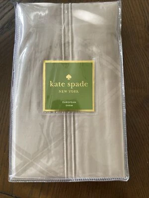 Nuevo con etiquetas Kate Spade New York Magnolia Park European Sham Fawn Gris Algodón Foto 1 de 4