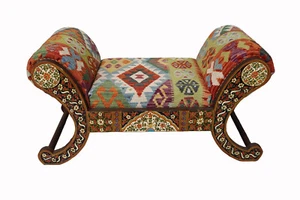 luxuriöse Afghan orient kelim 2 sitzer Sessel sofa Bank couch kilim chair longue - Bild 1 von 18
