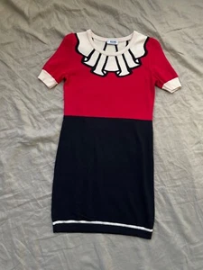 Moschino Cheap Chic Vintage Women's Print Knit Dress Size IT 40 / S - Picture 1 of 6