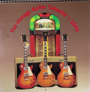 1999 Vintage Guitar Calendar NEW OLD STOCK Gibson Les Paul Burst Strat & More! - Bild 1 von 1
